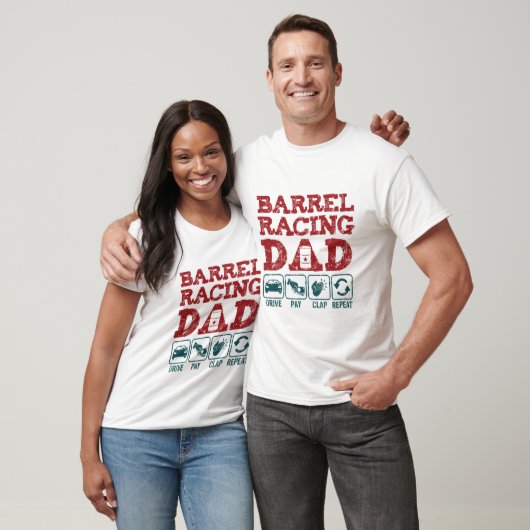 Barrel Racing Pap Drive Pay Clap Herhalen T-shirt (Unisex)