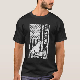 Barrel Racing Papa Vlag Papa Vlag Papa Van Een Bar T-shirt