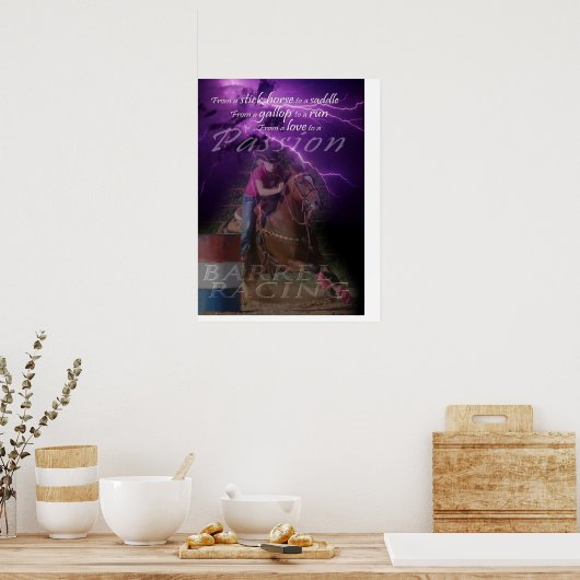 Barrel Racing Poster (Keuken)