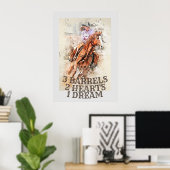 Barrel Racing Quote Poster (Thuiskantoor)