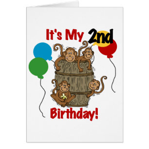 Barrel van Apen 2e Verjaardag Tshirts en geschenke