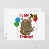 Barrel van Apen 2e Verjaardag Tshirts en geschenke Briefkaart (Voorkant / Achterkant)