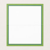 Barres de gingembre bleu et vert et monogramme de  (Inside Unfolded)