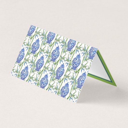 Barres de gingembre bleu et vert et monogramme de  (Back)