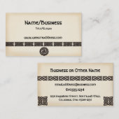 Barres et cartes de visite irlandais celtiques de (Devant / Derrière)