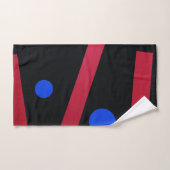 Barres rouges, cercles bleus (Serviette à main)