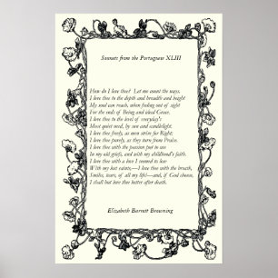 Barrett Browning - Sonnetten van de Portugese 43 Poster