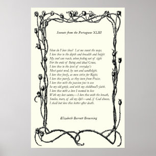 Barrett Browning - Sonnetten van de Portugese 43 Poster