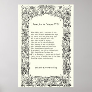 Barrett Browning - Sonnetten van de Portugese 43 Poster