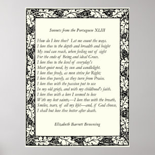 Barrett Browning - Sonnetten van de Portugese 43 Poster