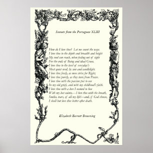 Barrett Browning - Sonnetten van de Portugese 43 Poster