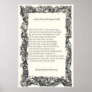 Barrett Browning - Sonnetten van de Portugese 43 Poster