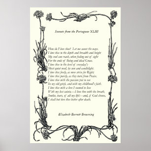 Barrett Browning - Sonnetten van de Portugese 43 Poster