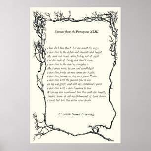 Barrett Browning - Sonnetten van de Portugese 43 Poster