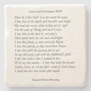 Barrett Browning - Sonnetten van de Portugese 43 Stenen Onderzetter