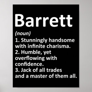 Barrett Definitie Gepersonaliseerde Naam Grappig Poster