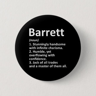 Barrett Definitie Gepersonaliseerde Naam Grappig Ronde Button 5,7 Cm