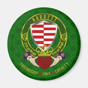 Barrett Ierse Schild & Claddagh Magneet