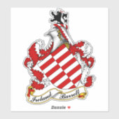 Barrett Irish Coat of Arms gepersonaliseerd Sticker (Vel)