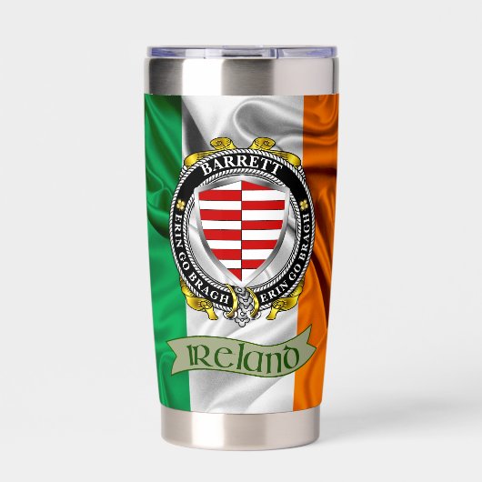 Barrett Irish Shield en vlag gepersonaliseerd Geïsoleerde Drinkbeker (Voorkant)