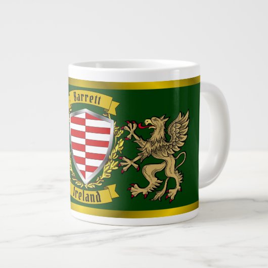 Barrett Irish Shield & Griffins Extra Grote Beker (Voorkant rechts)
