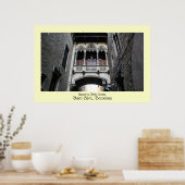 Barri Gotic Barcelona Poster (Keuken)