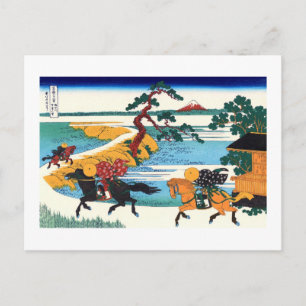 Barrier Sumida River Hokusai Fine Japanse kunst Briefkaart