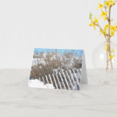 Barrière dunaire à la carte de note de plage de (Fleur jaune)