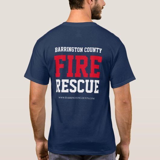 Barrington County Fire Rescue T-Shirt Classic (Achterkant)