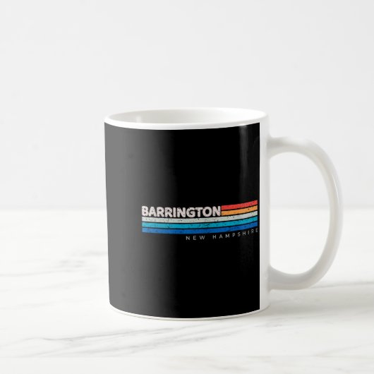 Barrington Nh New Hampshire Retro Design Koffiemok (Rechts)