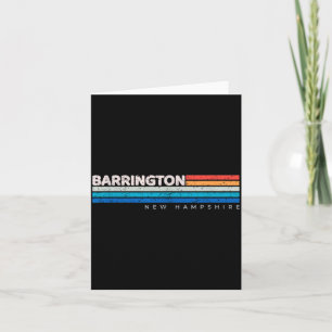 Barrington Nh New Hampshire Retro Ontwerp Kaart
