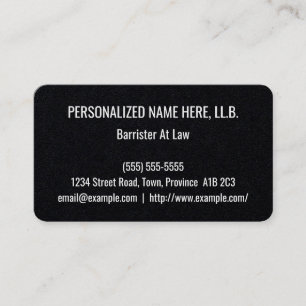 Barriste Conservateur Carte de visite De Droit
