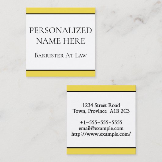 Barriste Moderne & Chic Chez Carte de visite De Dr (Devant / Derrière)