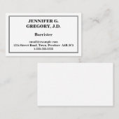 Barrister Carte de visite minimal (Devant / Derrière)