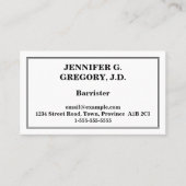 Barrister Carte de visite minimal (Devant)