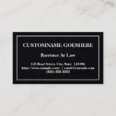 Barrister De Plain Chez Carte de visite De Droit (Devant)