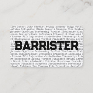 Barrister Mots juridiques Carte de visite