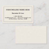 Barrister simple et à clé au Carte de visite de dr (Devant / Derrière)