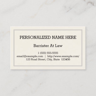 Barrister simple et à clé au Carte de visite de dr