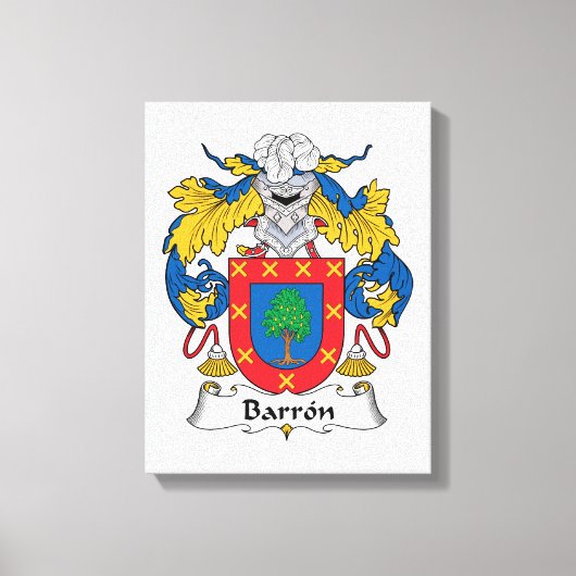 Barron Family Crest Canvas Afdruk (Voorkant)