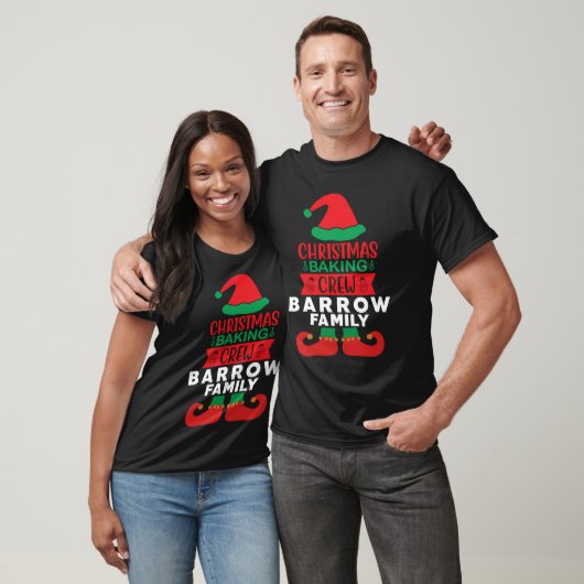 Barrow Family Christmas Baking Crew Matching Elf T-shirt (Unisex)