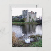 Barrow River Swan, White's Castle Athy Co. Kildare Briefkaart (Voorkant / Achterkant)
