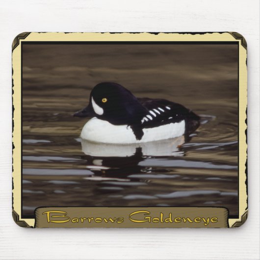 Barrows Goldeneye op het Calm Lake Mousepad Muismat (Voorkant)