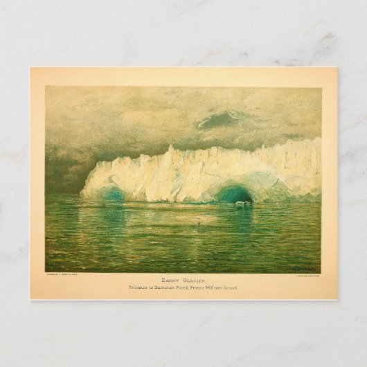 Barry Glacier Alaska  prins William Sound Briefkaart (Voorkant)