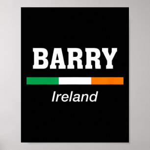 Barry Ierse familienaam St Patricks Day Ierland Vl Poster