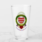 Barry Irish Shield & Claddagh Bier Glas (Voorkant)