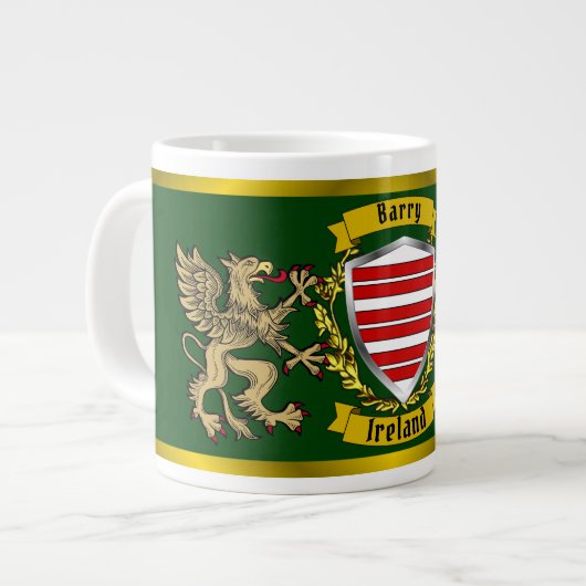 Barry Irish Shield & Griffins Extra Grote Beker (Voorkant links)