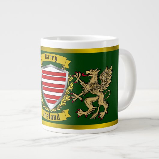 Barry Irish Shield & Griffins Extra Grote Beker (Voorkant rechts)