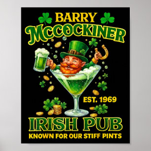 Barry mccockiner mcconconner Ierse pub grappige he Poster