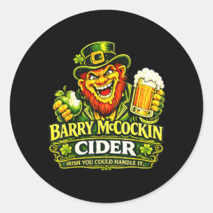 Barry McCockiner McConconner Ierse Pub Grappige He Ronde Sticker